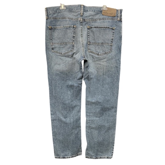 Nautica Jeans Co Men’s 36x30 Blue Relaxed Fit Straight Leg Denim 100% Cotton - Picture 2 of 5
